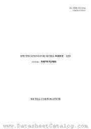 NSPW515B datasheet pdf NICHIA CORPORATION