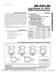 MAX4706EXT-T datasheet pdf MAXIM - Dallas Semiconductor