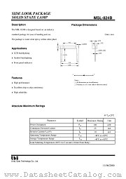 MSL-824B datasheet pdf Unity Opto Technology