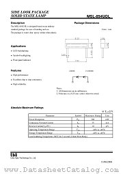 MSL-854UOL datasheet pdf Unity Opto Technology