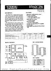 HY62C256-85 datasheet pdf Hynix Semiconductor