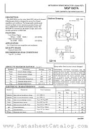 MGF1907A datasheet pdf Mitsubishi Electric Corporation