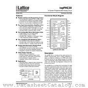 ISPPAC30 datasheet pdf Lattice Semiconductor