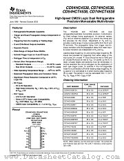 CD74HC4538MTE4 datasheet pdf Texas Instruments