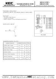KRA110 datasheet pdf Korea Electronics (KEC)