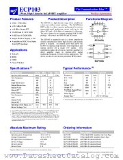 ECP103G datasheet pdf WJ Communications