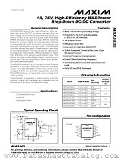 MAX5035DUSA datasheet pdf MAXIM - Dallas Semiconductor