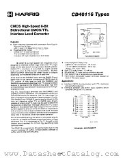 CD40116H datasheet pdf Harris Semiconductor