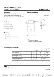 MSL-824UG datasheet pdf Unity Opto Technology