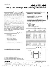 MAX1162BCUB datasheet pdf MAXIM - Dallas Semiconductor