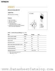 2SK971 datasheet pdf Hitachi Semiconductor