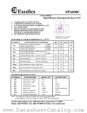 EPA030C datasheet pdf Excelics Semiconductor