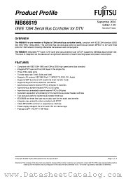 MB86619 datasheet pdf Fujitsu Microelectronics