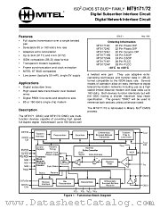 MT9172AE datasheet pdf Mitel Semiconductor
