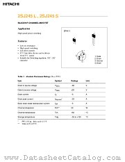 2SJ245L datasheet pdf Hitachi Semiconductor