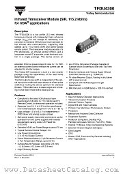 TFDU4300-TR3 datasheet pdf Vishay