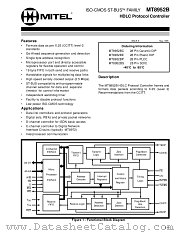 MT8952BC datasheet pdf Mitel Semiconductor