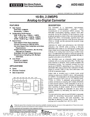 ADS1602IPFBTG4 datasheet pdf Burr Brown