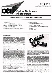 OEI2910 datasheet pdf Optical Electronics Incorporated