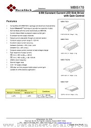 MBI5170CP datasheet pdf Macroblock