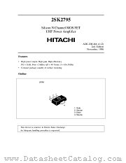 2SK2795 datasheet pdf Hitachi Semiconductor