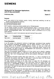 TBA130-2 datasheet pdf Siemens