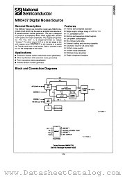 MM5437 datasheet pdf National Semiconductor
