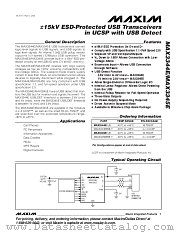 MAX3344EEBE-T datasheet pdf MAXIM - Dallas Semiconductor