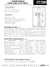 KTC2383 datasheet pdf Korea Electronics (KEC)