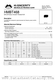 HMBT468 datasheet pdf Hi-Sincerity Microelectronics