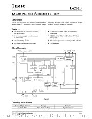 U6205B-FPG3 datasheet pdf TEMIC