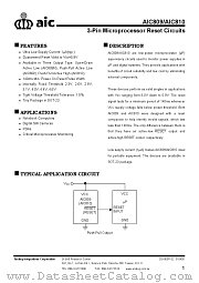 AIC809N31PUBG datasheet pdf Analog Integrations Corporation
