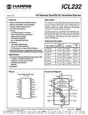 ICL232LBE datasheet pdf Harris Semiconductor