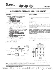 TPA2010D1YZF datasheet pdf Texas Instruments