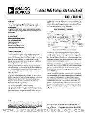 6B11HV datasheet pdf Analog Devices