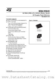 M58LW064C110N6T datasheet pdf ST Microelectronics