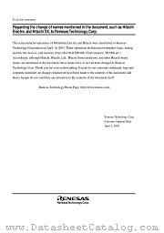H8S/2149F-ZTAT datasheet pdf Renesas