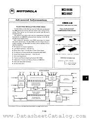 MC14406 datasheet pdf Motorola