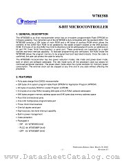 W78E58BP datasheet pdf Winbond Electronics