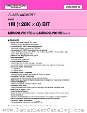 MBM29LV001TC-55PD datasheet pdf Fujitsu Microelectronics