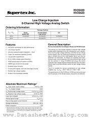 HV20420 datasheet pdf Supertex Inc