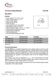 TLE4295GV50 datasheet pdf Infineon