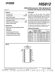 HI5812KIB datasheet pdf Intersil