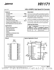 HI1171-EV datasheet pdf Intersil