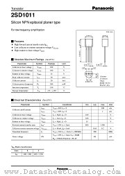 2SD1011 datasheet pdf Panasonic