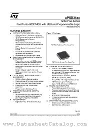 UPSD3424 datasheet pdf ST Microelectronics