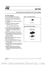 M41T94SH datasheet pdf ST Microelectronics