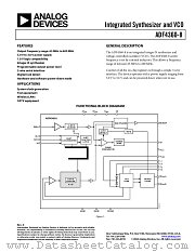 EVAL-ADF4360-8EB1 datasheet pdf Analog Devices
