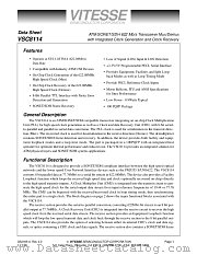 VSC8114 datasheet pdf Vitesse Semiconductor Corporation