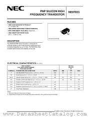 NE97833-T1 datasheet pdf NEC